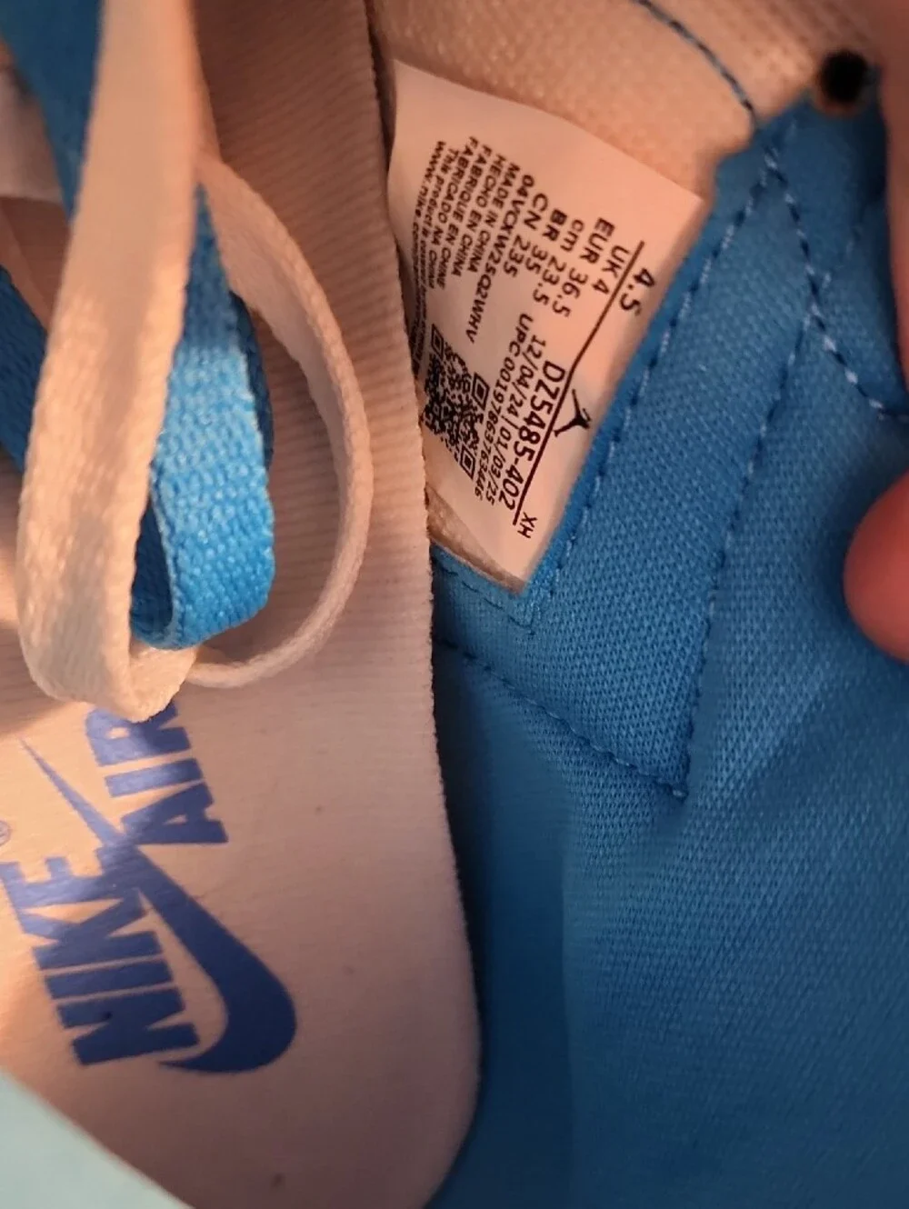 Nike Air Jordan 1 Retro High Top OG Sneakers in Blue and White